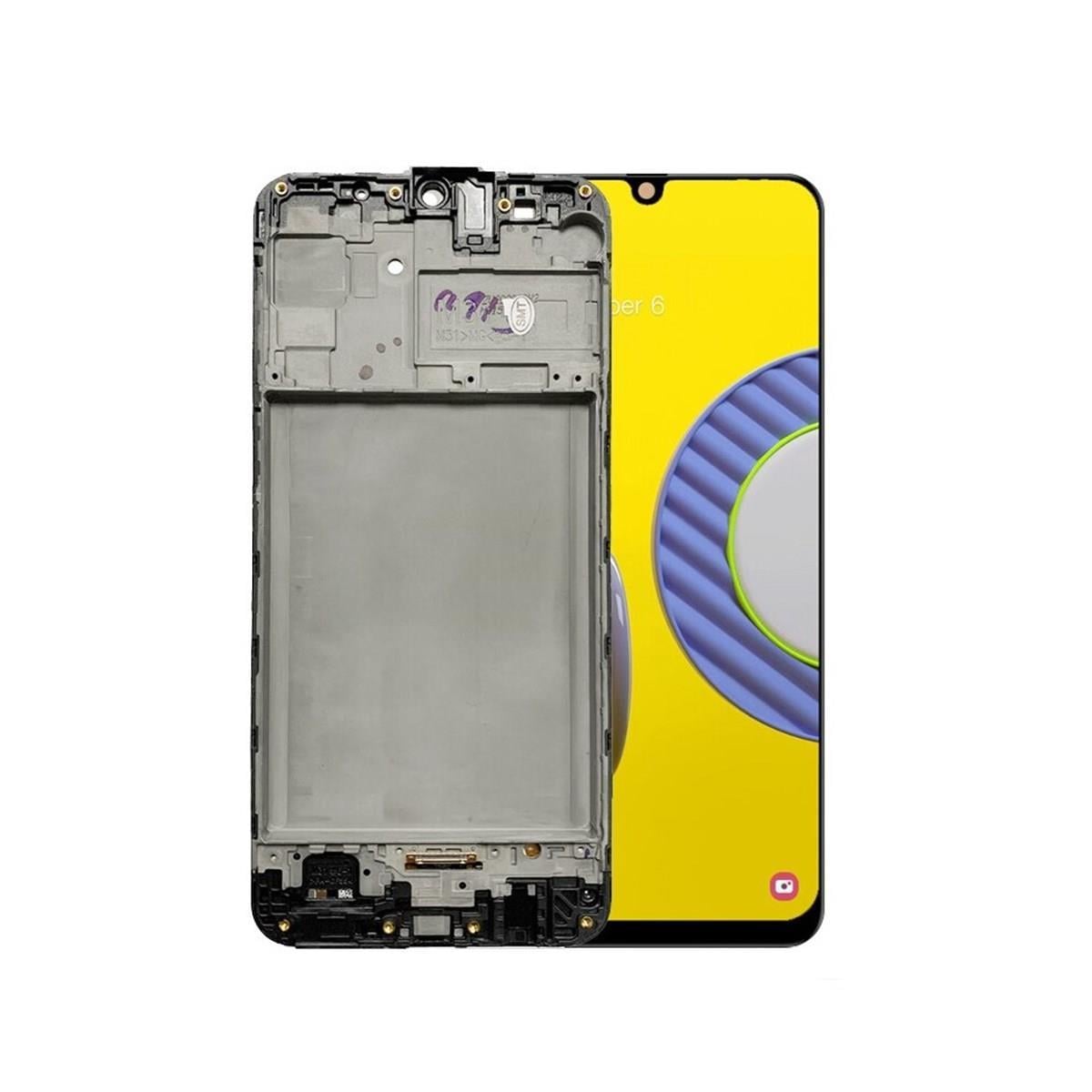 Samsung Galaxy M31 M315 Lcd Ekran Dokunmatik Siyah Servis Çıtalı Gh82-22631a