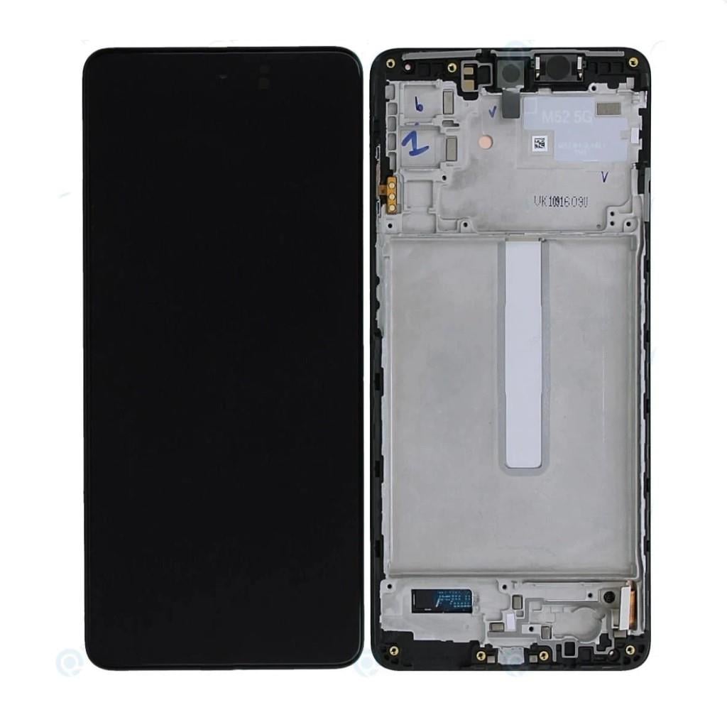 Samsung Galaxy M52 5g M526 Uyumlu Lcd Ekran Dokunmatik Siyah Oled Çıtalı