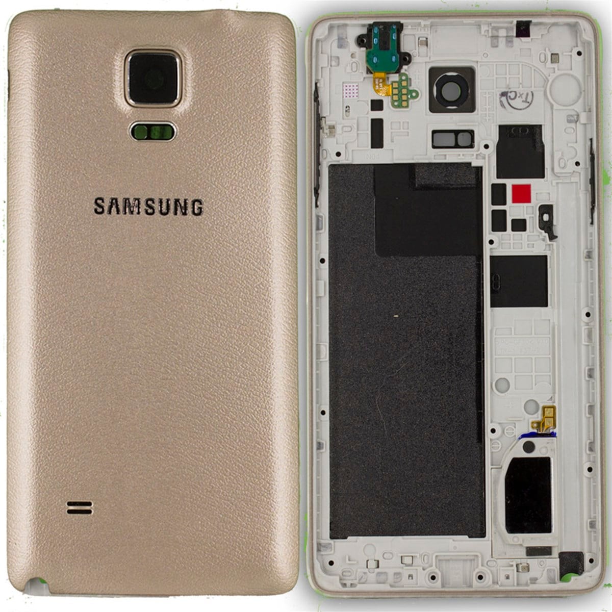 Samsung Galaxy Note 4 N910 Kasa Kapak Gold Çıtasız