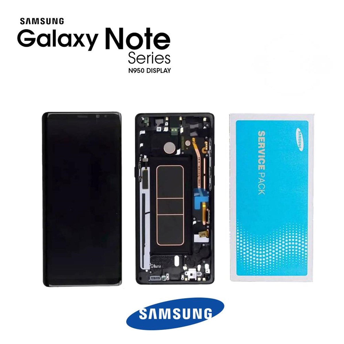 Samsung Galaxy Note 8 N950 Lcd Ekran Dokunmatik Siyah Servis GH97-21066A