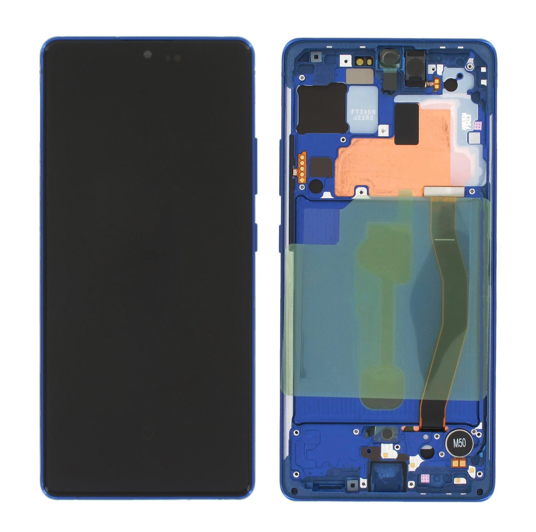 Samsung Galaxy S10 Lite G770 Uyumlu Lcd Ekran Dokunmatik Mavi Servis Gh82-22044c