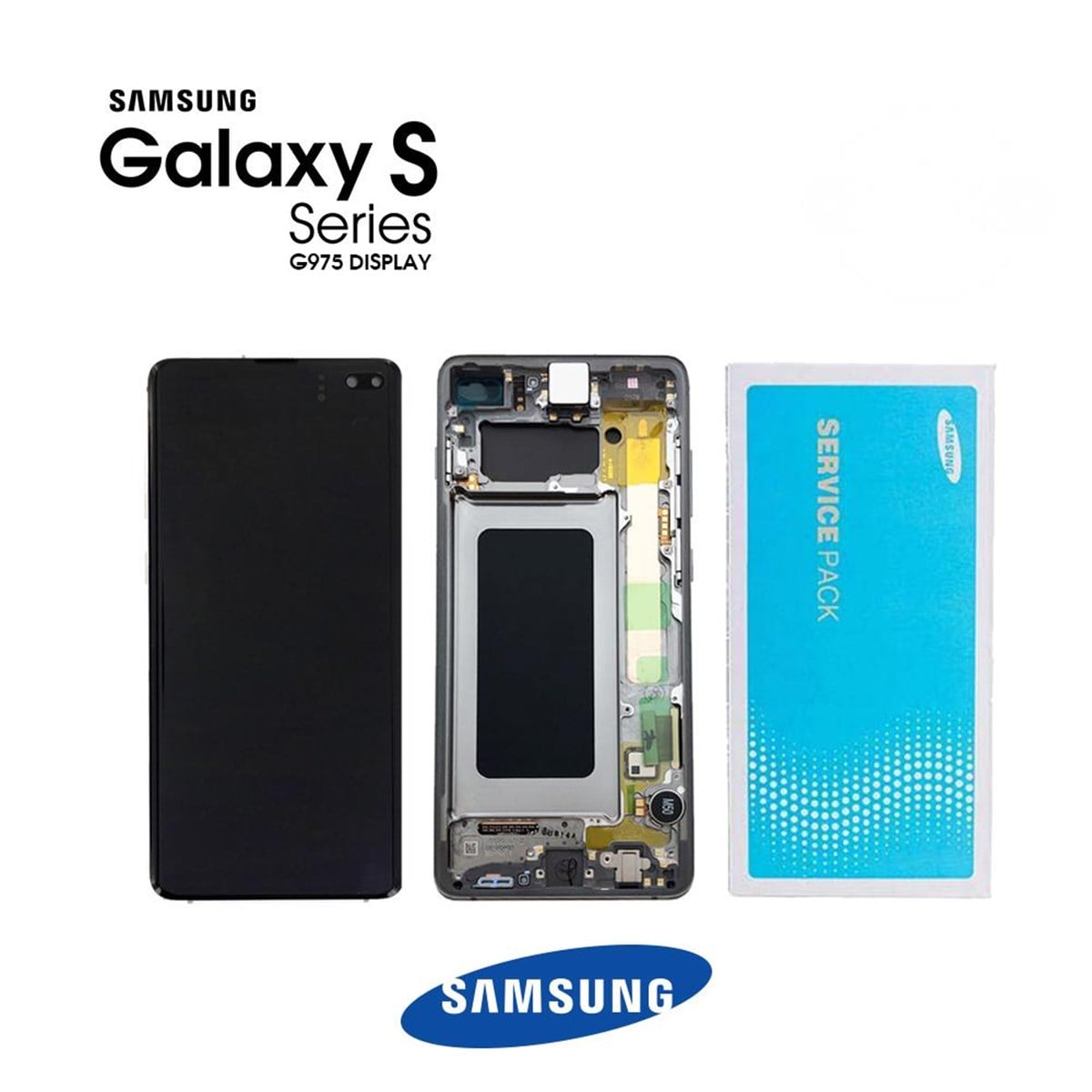 Samsung Galaxy S10 Plus G975 Lcd Ekran Dokunmatik Siyah Servis GH82-18834A