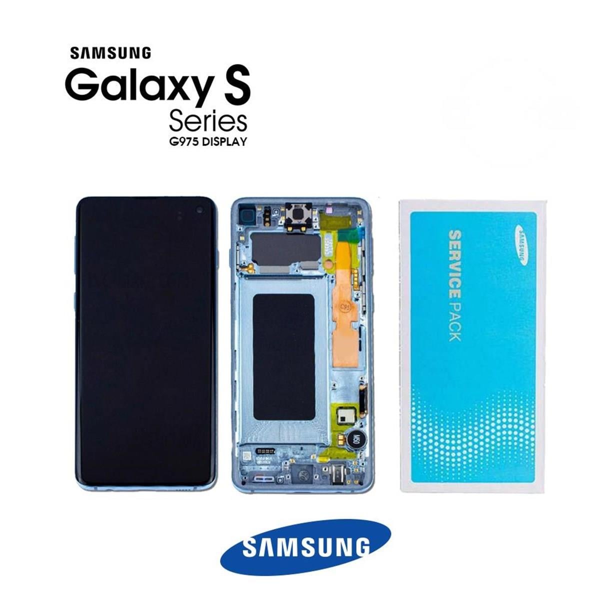 Samsung Galaxy S10 Plus G975 Lcd Ekran Dokunmatik Yeşil Servis GH82-18834E