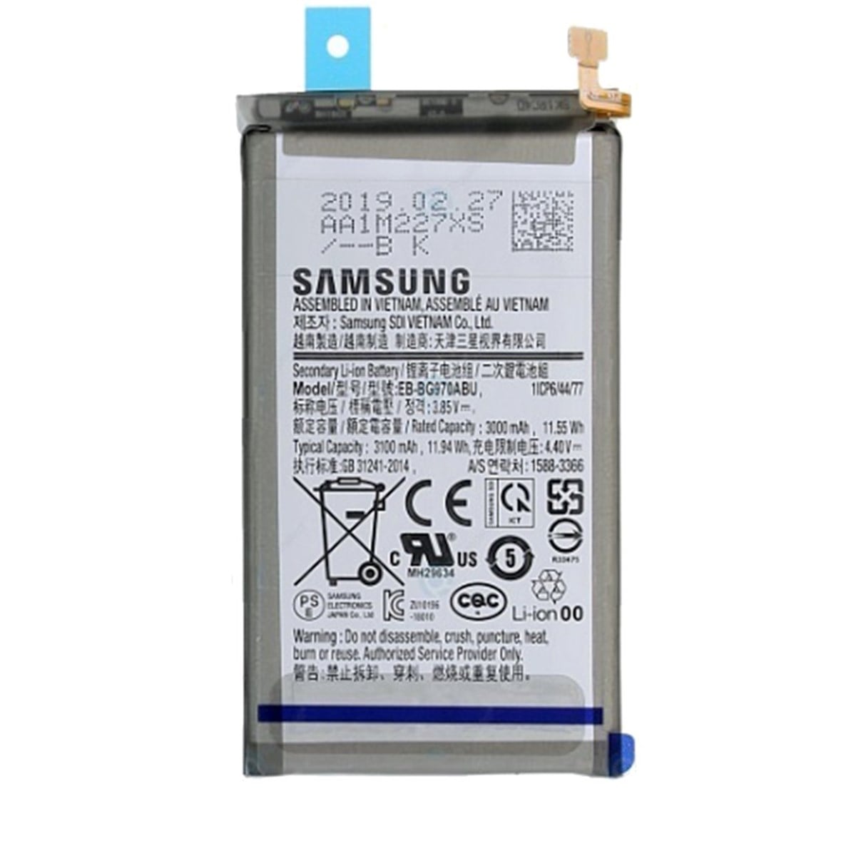 Samsung Galaxy S10e G970 Batarya Pil Servis EB-BG970ABU
