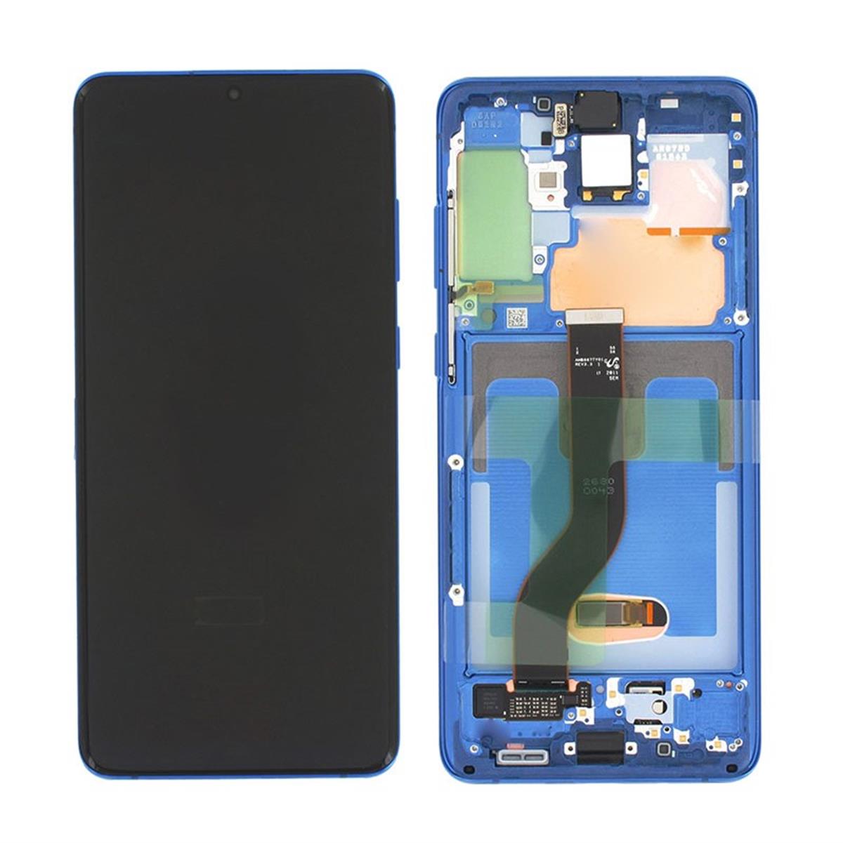 Samsung Galaxy S20 Plus G985 Lcd Ekran Dokunmatik Mavi Servis Gh82-22145d
