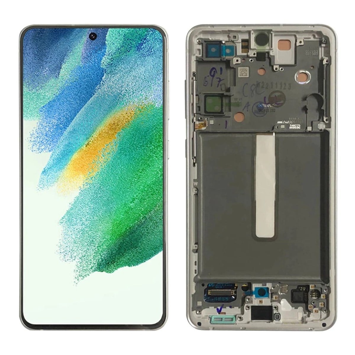 Samsung Galaxy S21 Fe Fan Edition G990 Lcd Ekran Dokunmatik Beyaz Servis Gh82-26420b