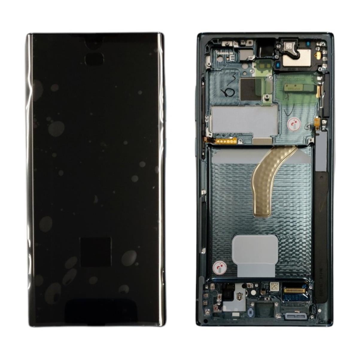 Samsung Galaxy S22 Ultra S908 Lcd Ekran Dokunmatik Yeşil Servis Gh82-27489d