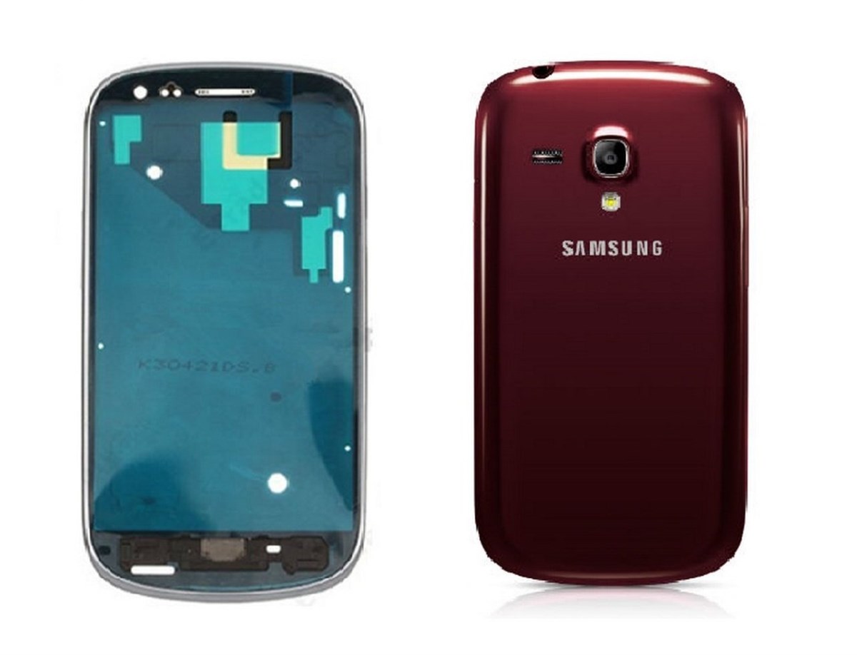 Samsung Galaxy S3 Mini I8190 Kasa Kapak Bordo Çıtalı