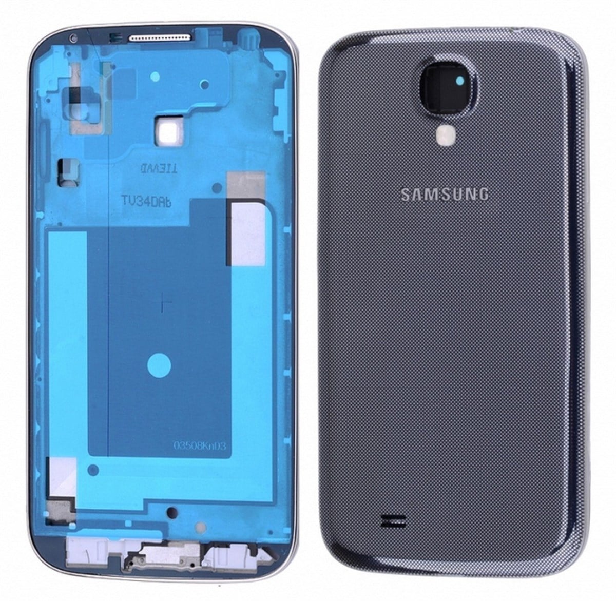 Samsung Galaxy S4 i9500 Kasa Kapak Lacivert Çıtalı