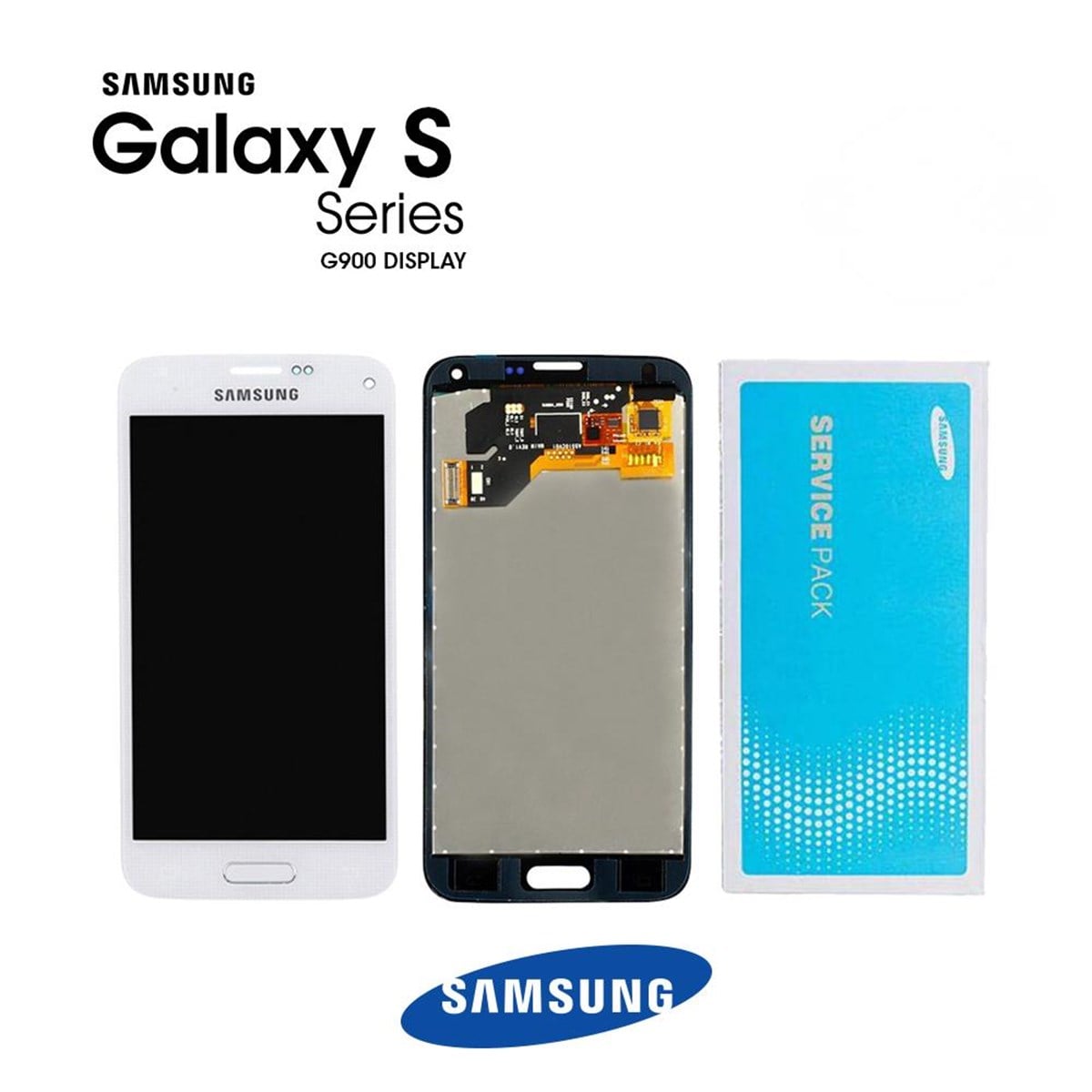 Samsung Galaxy S5 G900 Lcd Ekran Dokunmatik Beyaz Servis GH97-15959A