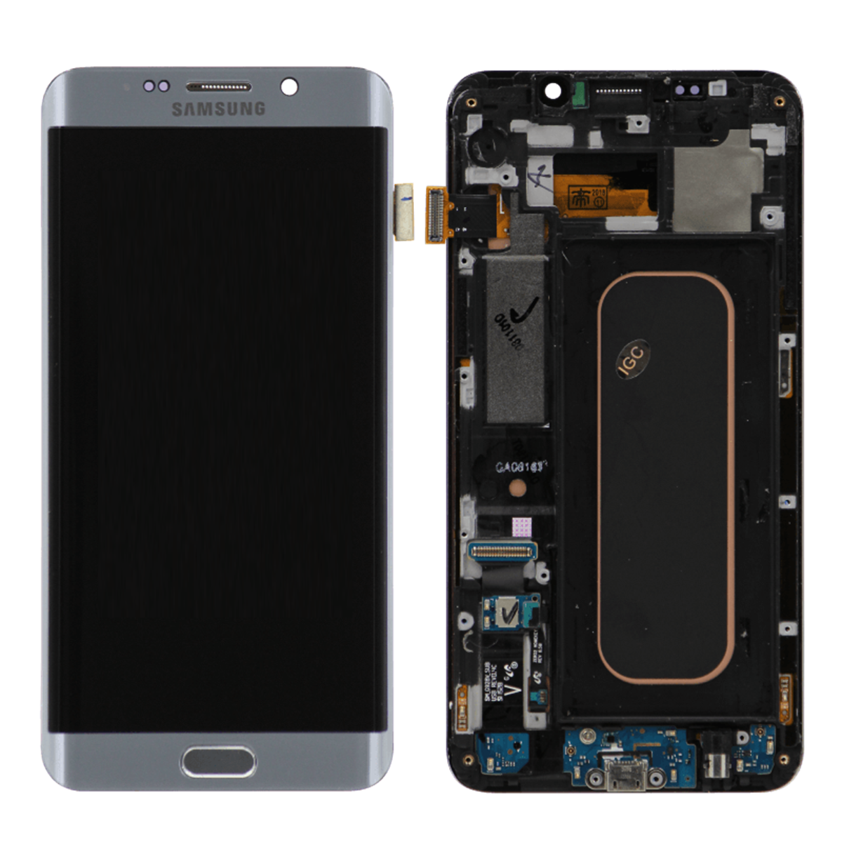 Samsung Galaxy S6 Edge Plus G928 Lcd Ekran Dokunmatik Gümüş Servis GH97-17852D