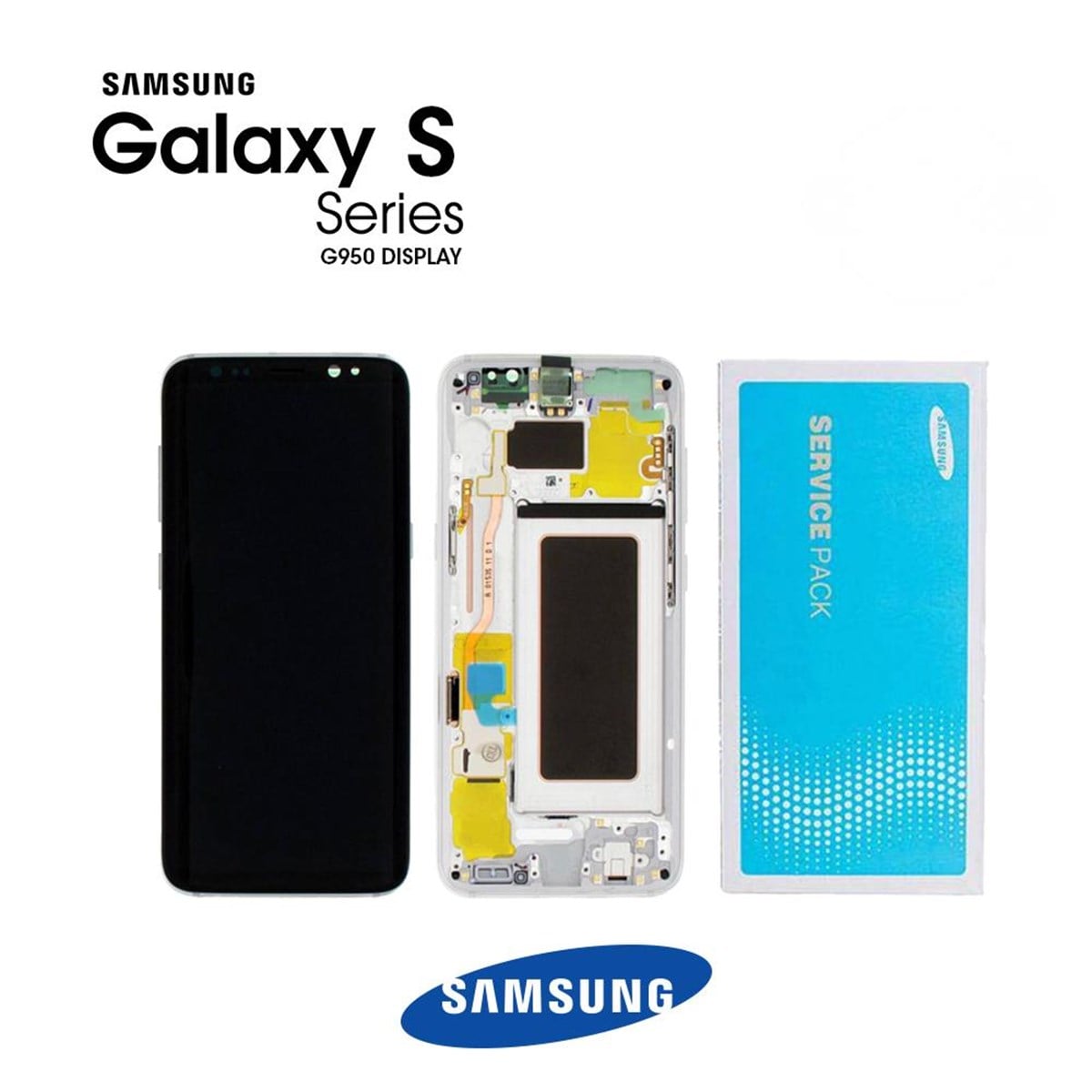 Samsung Galaxy S8 G950 Lcd Ekran Dokunmatik Gümüş Servis GH97-20473B