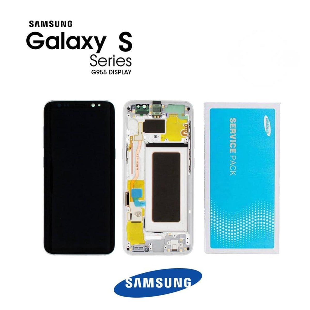 Samsung Galaxy S8 Plus G955 Lcd Ekran Dokunmatik Gümüş Servis GH97-20564B