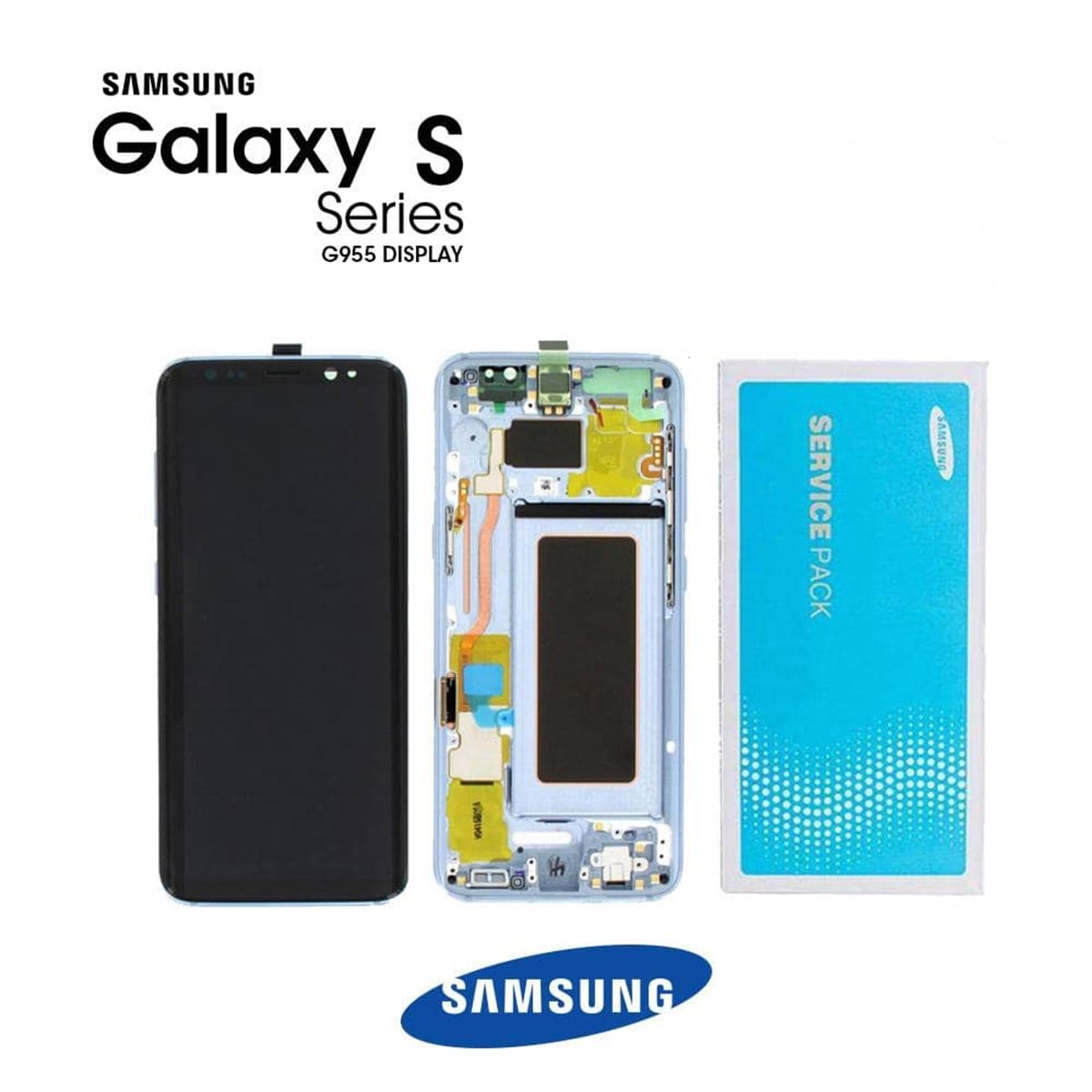 Samsung Galaxy S8 Plus G955 Lcd Ekran Dokunmatik Mavi Servis GH97-20564D