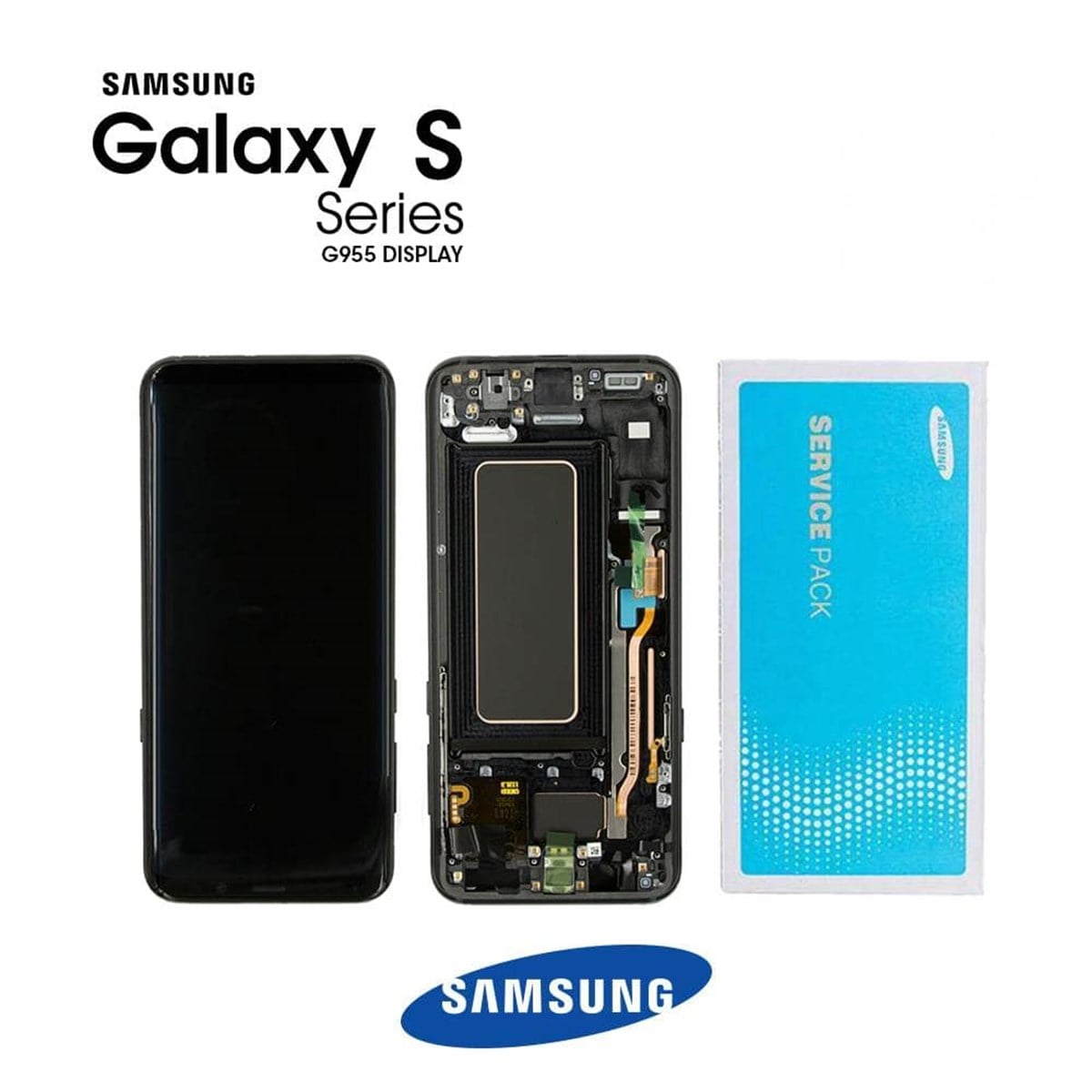 Samsung Galaxy S8 Plus G955 Lcd Ekran Dokunmatik Siyah Servis GH97-20564A