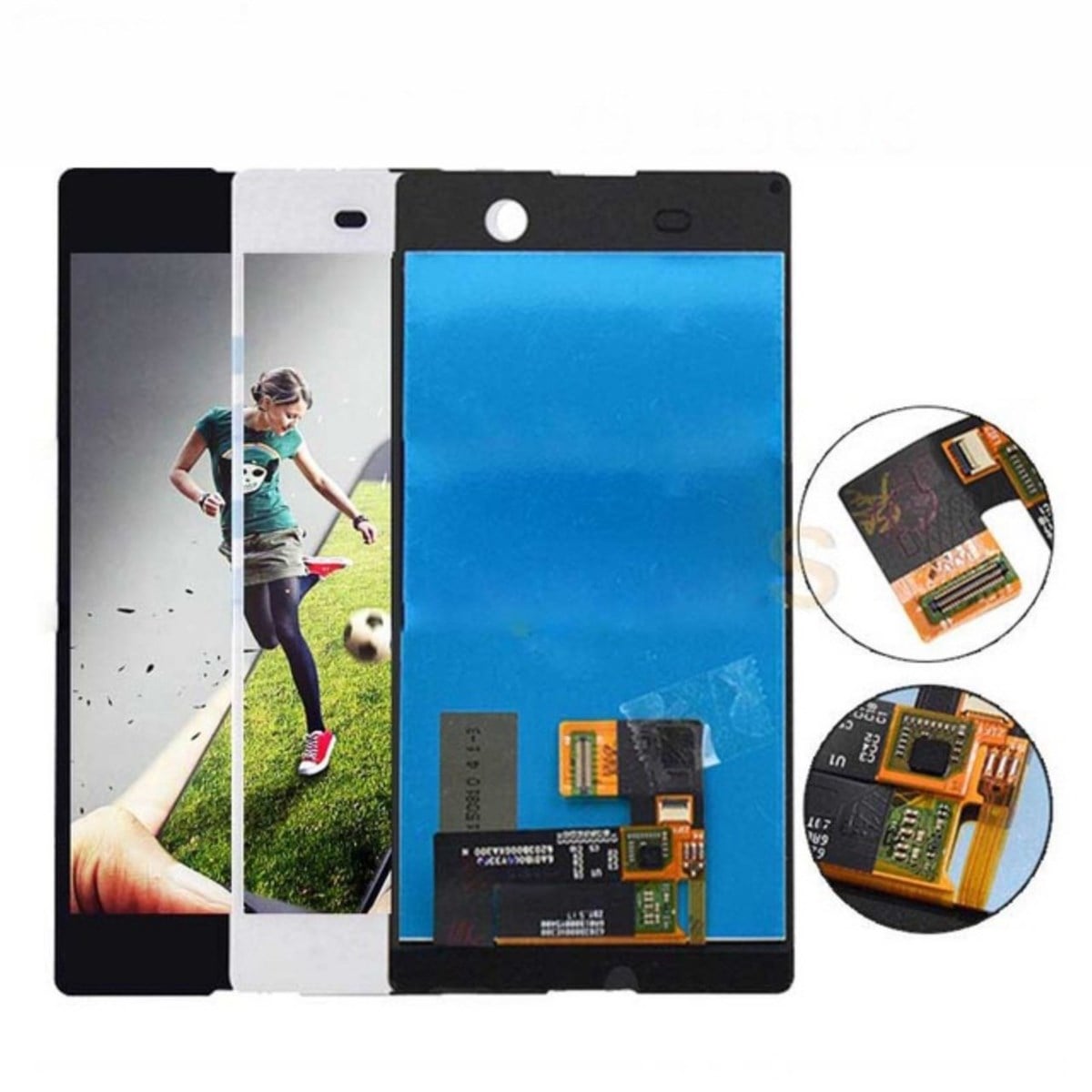 Sony Xperia M5 Lcd Ekran Dokunmatik Beyaz Çıtasız