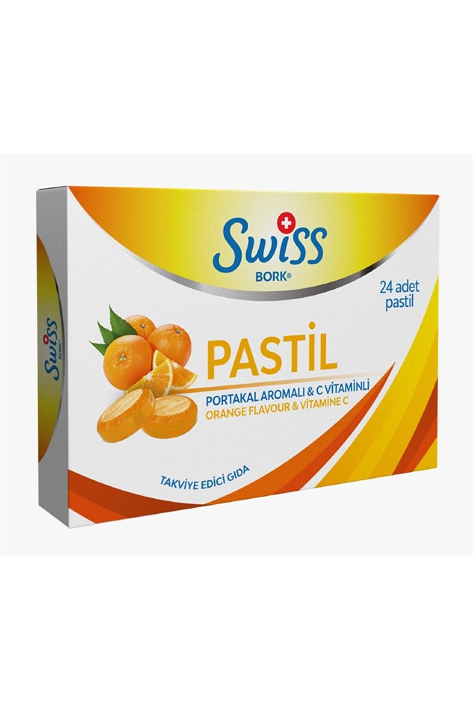 SWISS Bork Portakal Aromalı & C Vitaminli Pastil 24 Adet