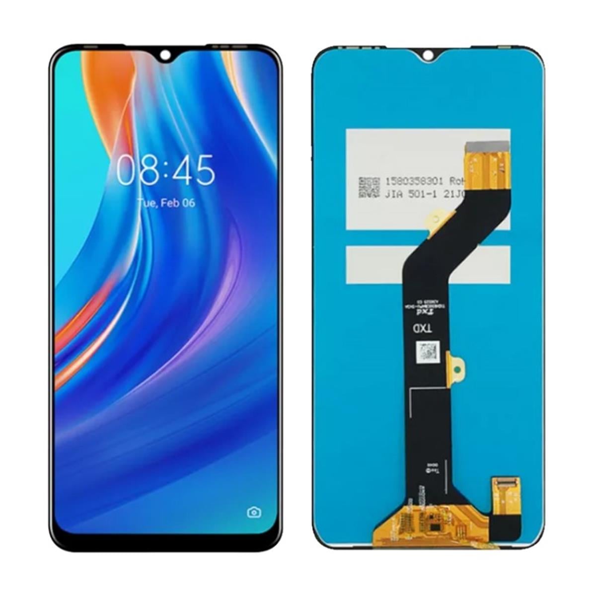 Tecno Spark 7 Uyumlu Lcd Ekran Dokunmatik Siyah Çıtasız