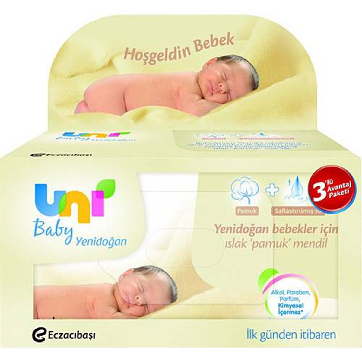Unibaby Yenidoğan Islak Mendil 40'lı 