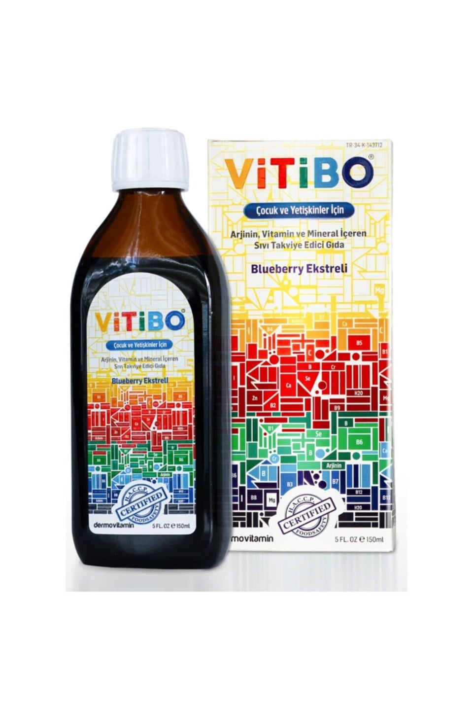 Vitibo Çocuk Ve Yetişkinler için Arjinin, Vitamin ve Mineral Şurup 150 ml