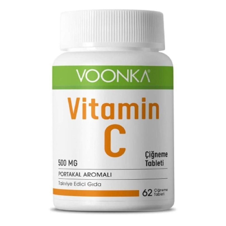 Voonka Vitamin C Portakal Aromalı 62 Çiğneme Tableti