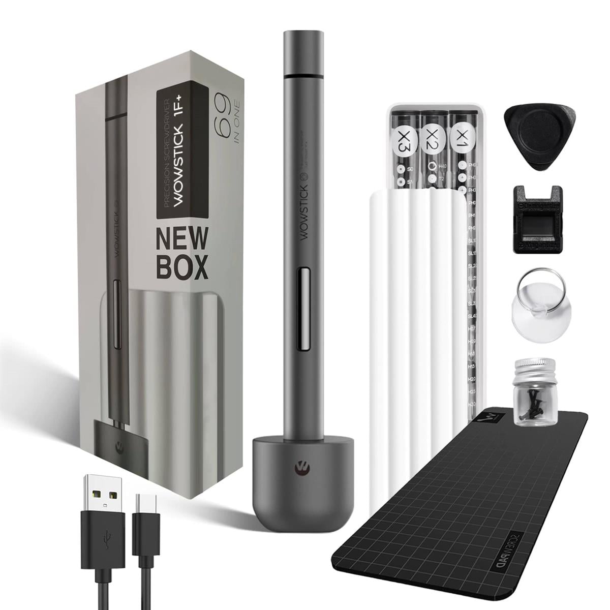 Wowstick 1F+ Yeni Kutu 64 Parça Şarj Edilebilir Hassas Tornavida Seti