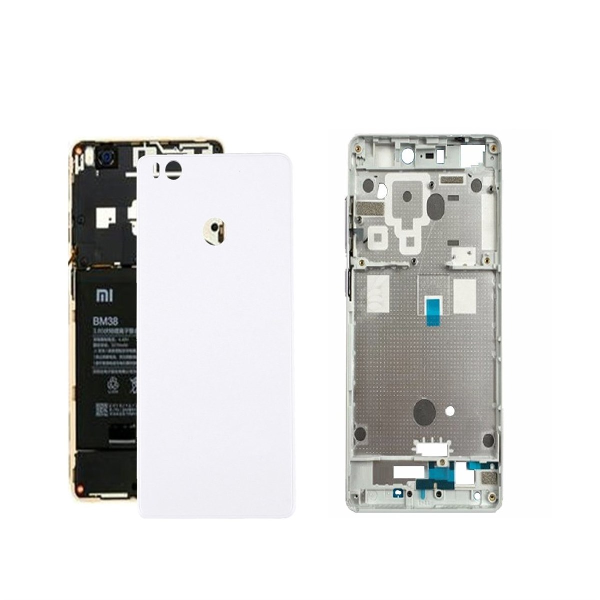 Xiaomi Mi 4s Kasa Kapak Beyaz Çıtalı