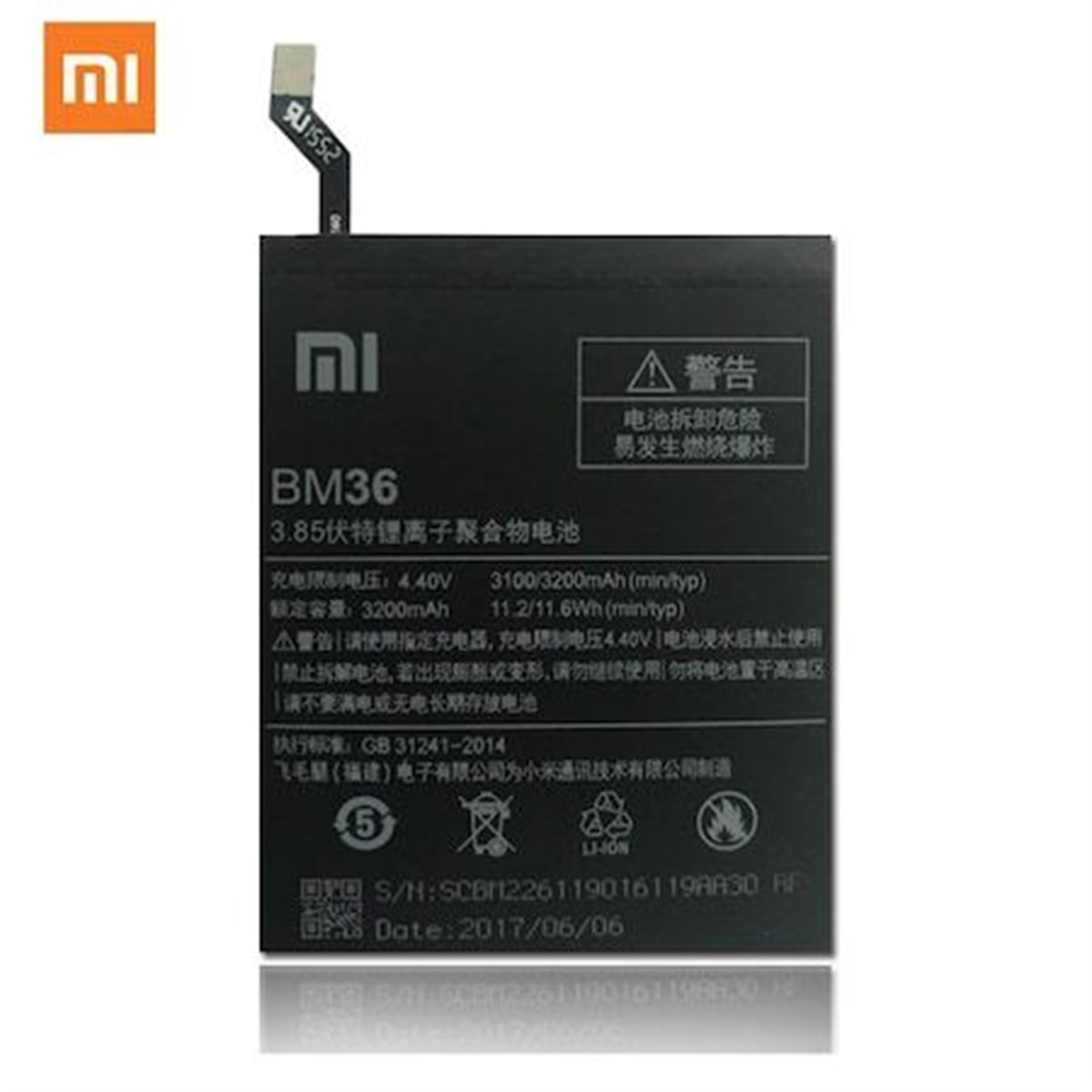 Xiaomi Mi 5s Bm36 Batarya Pil