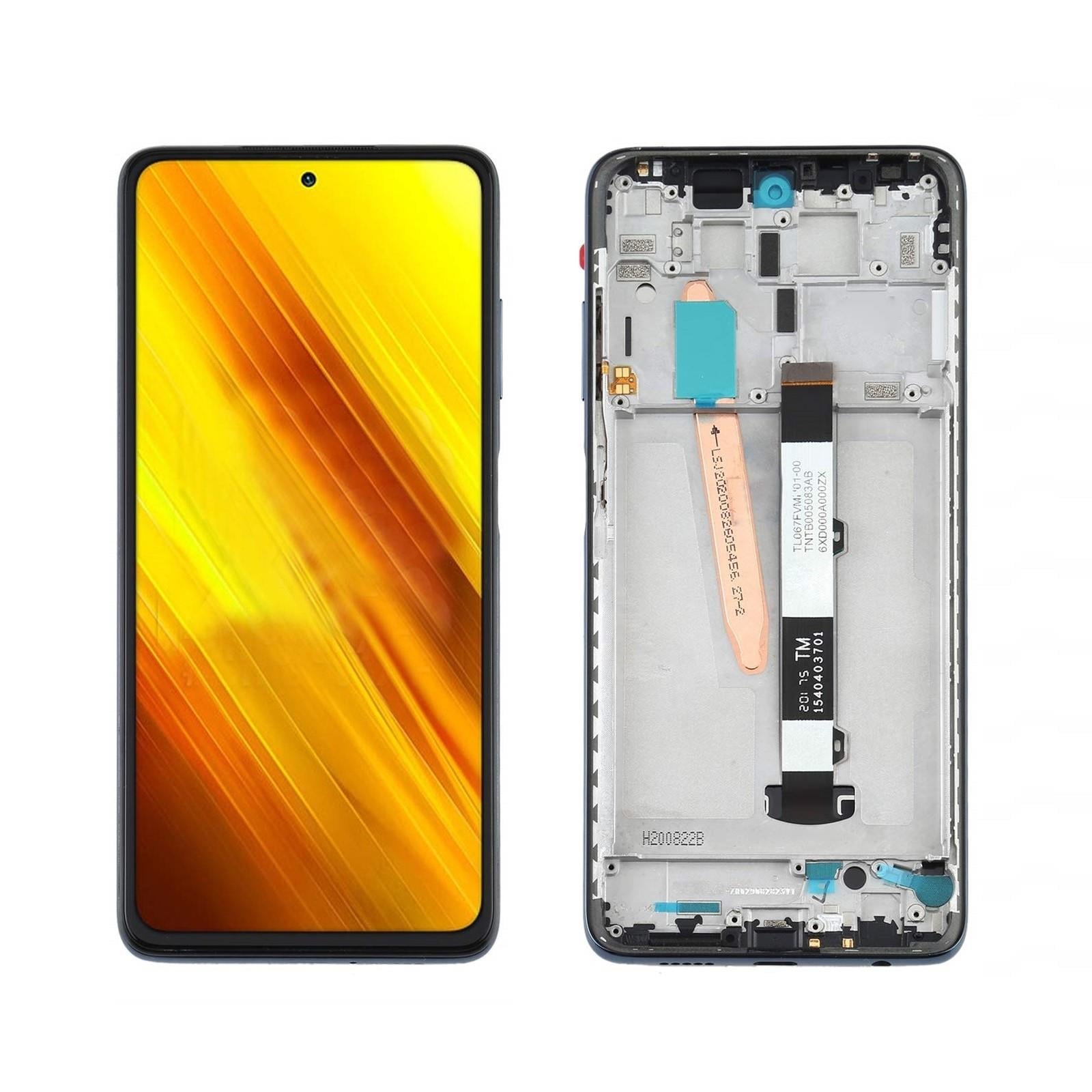 Xiaomi Poco X3 Lcd Ekran Dokunmatik Siyah Çıtalı Servis