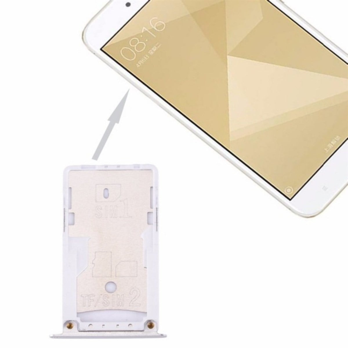 Xiaomi Redmi 4x Sim Kart Tepsisi Beyaz