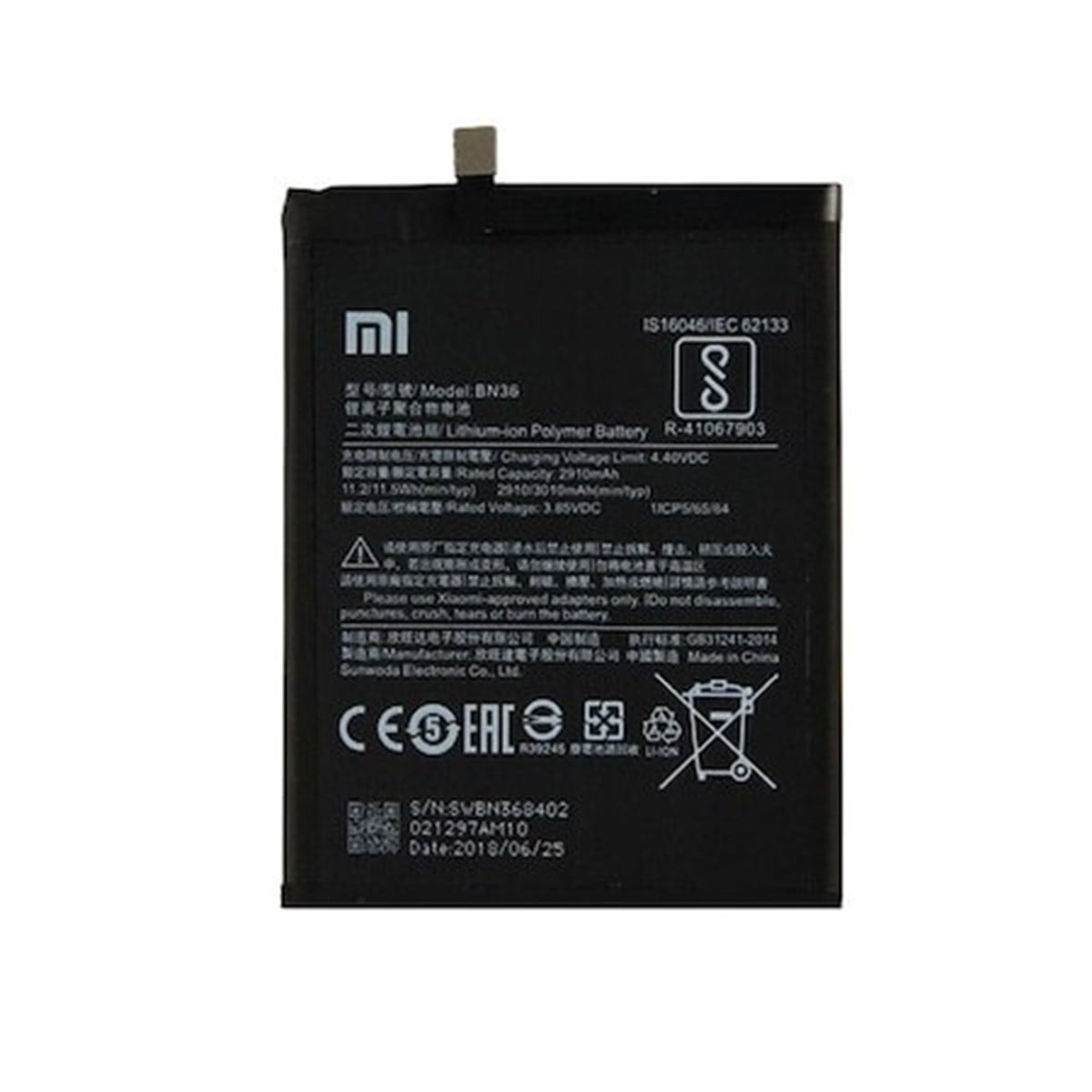 Xiaomi Redmi 6x Bn36 Batarya Pil