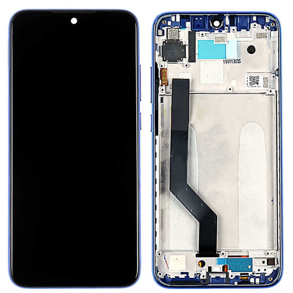 Xiaomi Redmi Note 7 Pro Lcd Ekran Dokunmatik Mavi Çıtalı