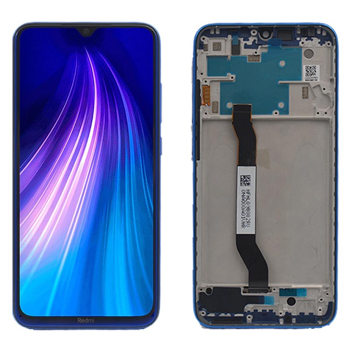Xiaomi Redmi Note 8 Pro Lcd Ekran Dokunmatik Mavi Çıtalı