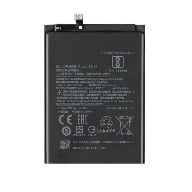 Xiaomi Redmi Note 9 Bn54 Batarya Pil