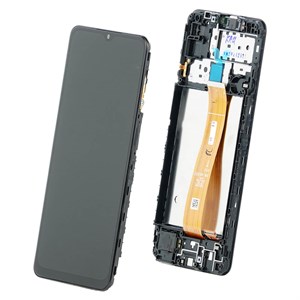 Samsung Galaxy M12 M127 Lcd Ekran Dokunmatik Siyah Servis Çıtalı GH82-25042A