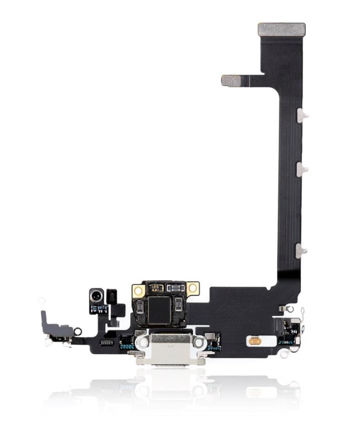 Apple iPhone 11 Pro Max Uyumlu Şarj Soketli Mikrofon Filmi Flex Beyaz