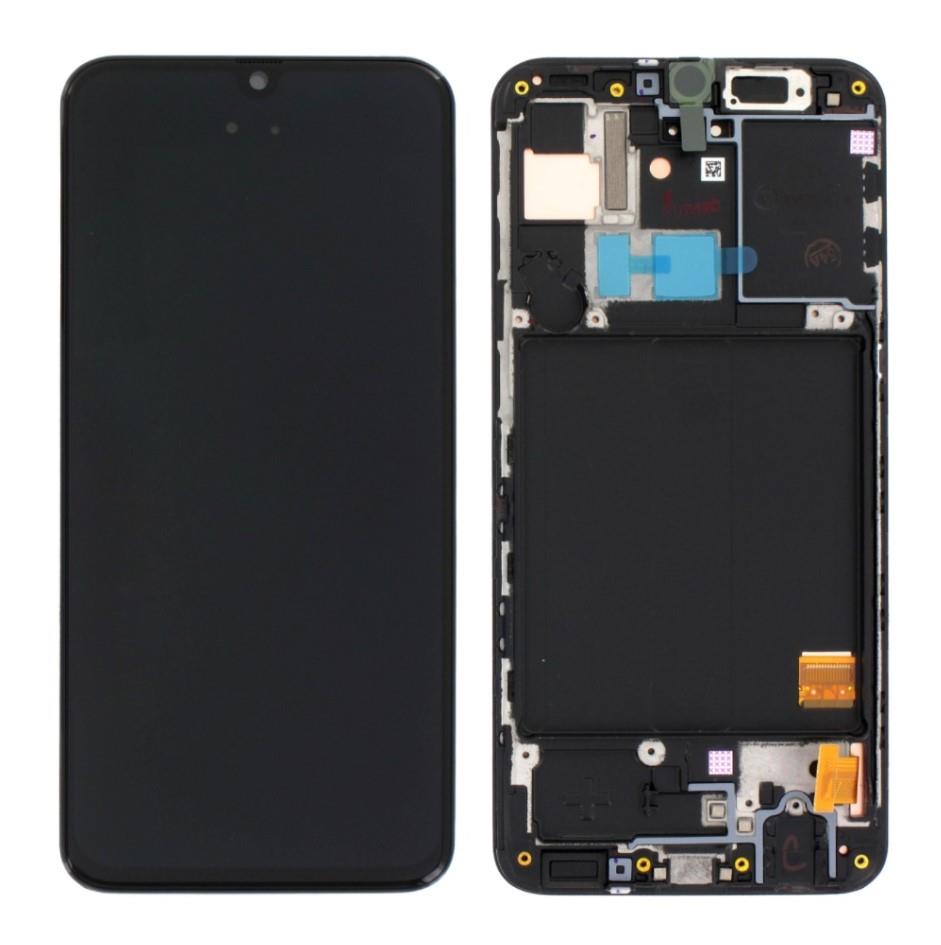 Samsung Galaxy A40 A405 Uyumlu Lcd Ekran Dokunmatik Siyah Çıtalı Servis