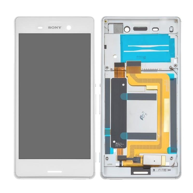 Sony Xperia M4 Lcd Ekran Dokunmatik Beyaz Çıtalı