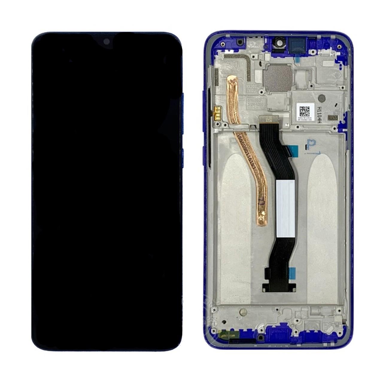 Xiaomi Redmi Note 8 Pro Uyumlu Lcd Ekran Dokunmatik Mavi Çıtalı Servis Çift Hatlı