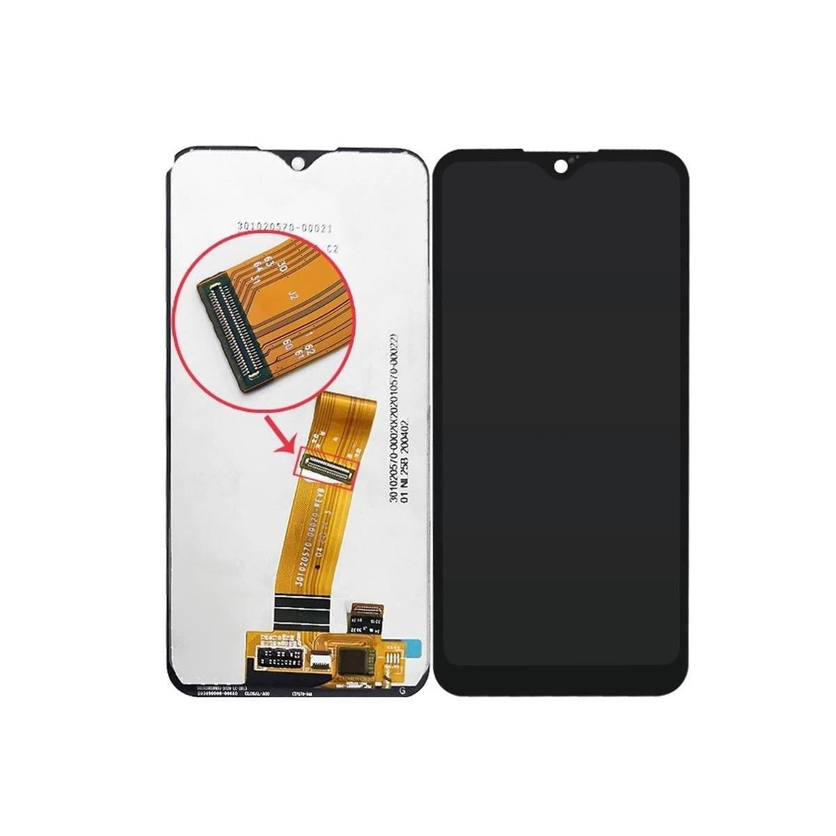 Samsung Galaxy A01 A015m Uyumlu Lcd Ekran Dokunmatik Siyah Hk Servis Çıtasız Kalın Soketli