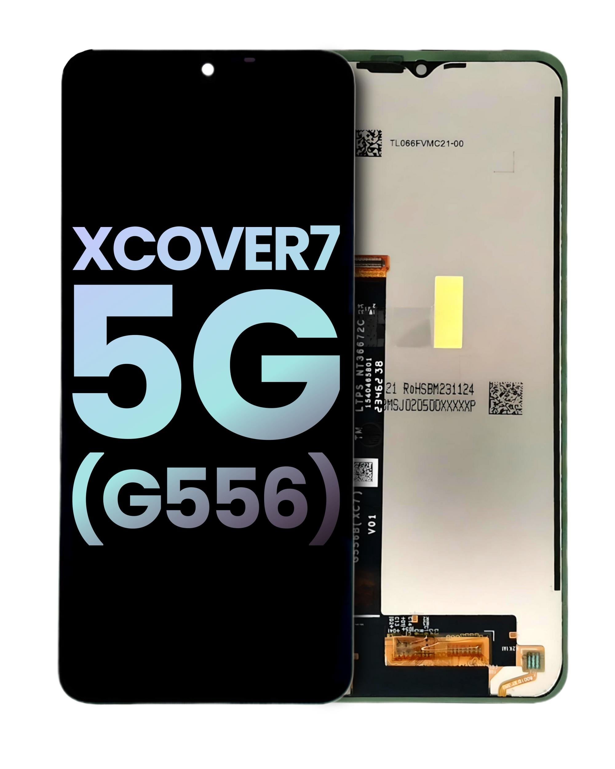 Samsung Galaxy XCover 7 5g G556 Uyumlu Lcd Ekran Dokunmatik Siyah Servis Çıtasız