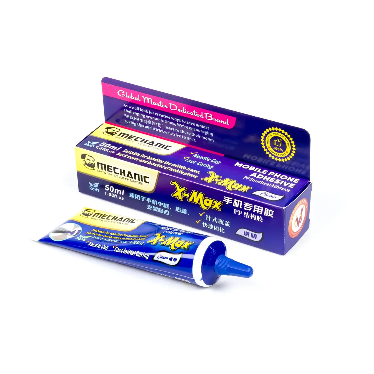 Mechanic X-Max Çok Amaçlı Yüksek Mukavemetli Yapıştırıcı 50ml Şeffaf