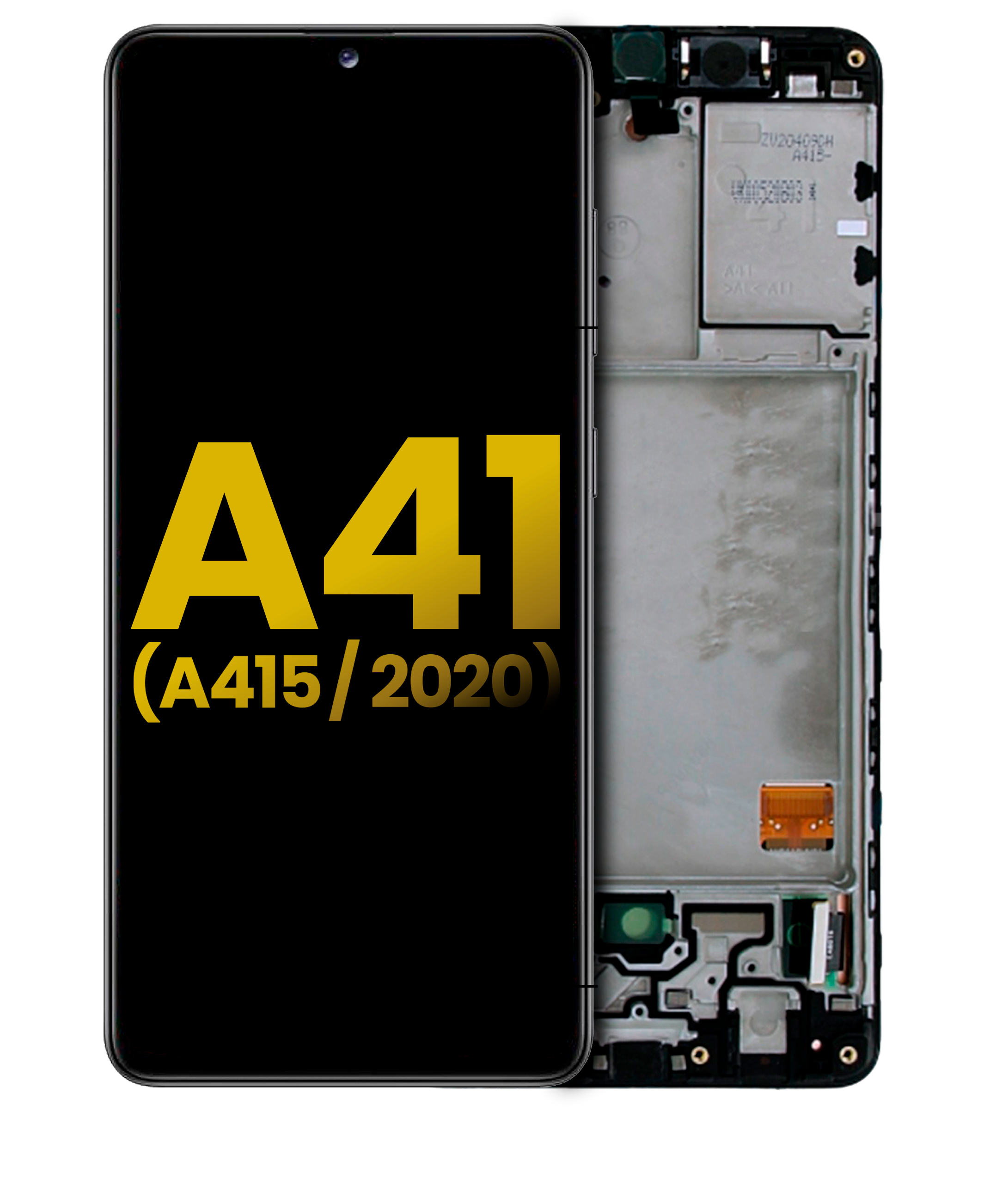 Samsung Galaxy A41 A415 Uyumlu Lcd Ekran Dokunmatik Siyah Servis Çıtalı Gh82-23019a