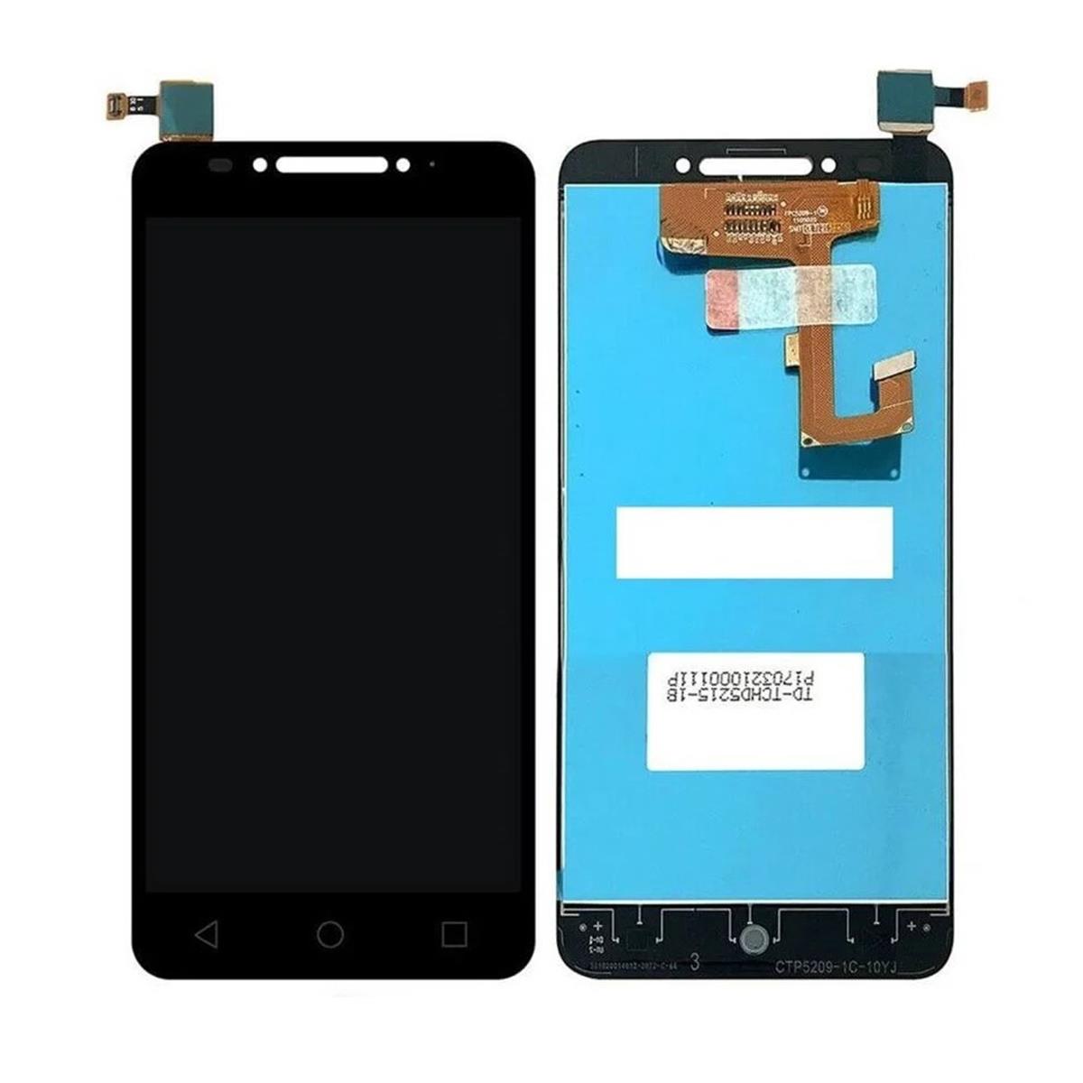 Alcatel OT-5085D A5 Lcd Ekran Dokunmatik Siyah Çıtasız