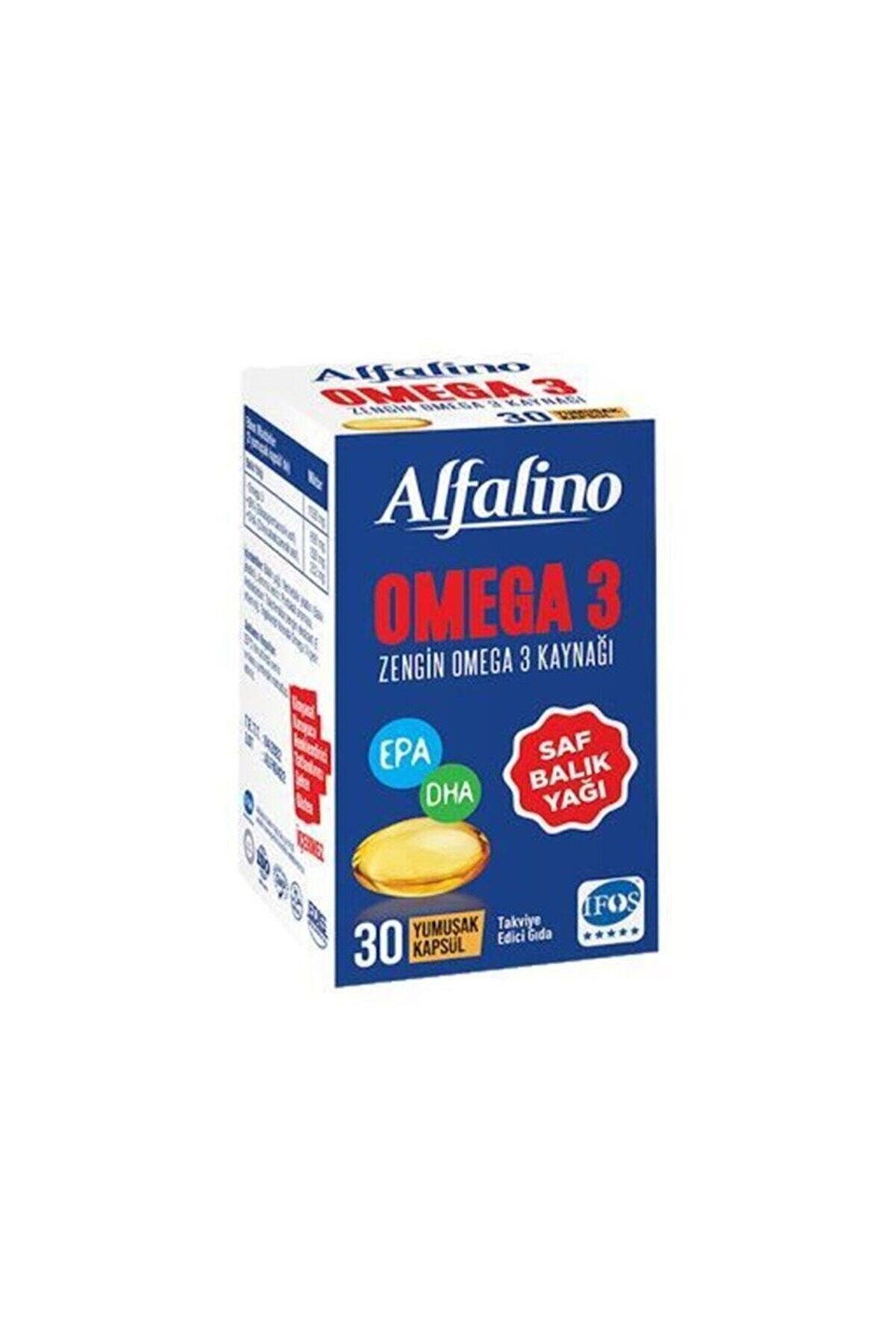 Alfalino Omega 3 Balık Yağı 30 Yumuşak Kapsül 