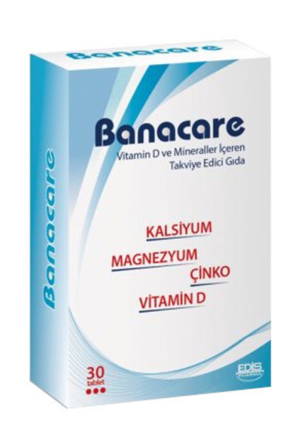 Banacare Vitamin D - Mineraller 30 Tablet