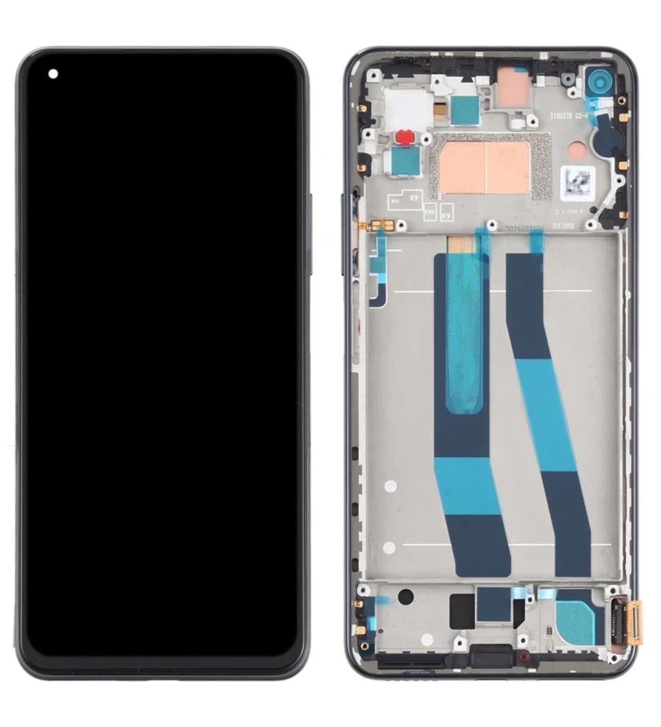 Xiaomi Mi 11 Lite Uyumlu Lcd Ekran Dokunmatik Siyah Çıtalı Servis