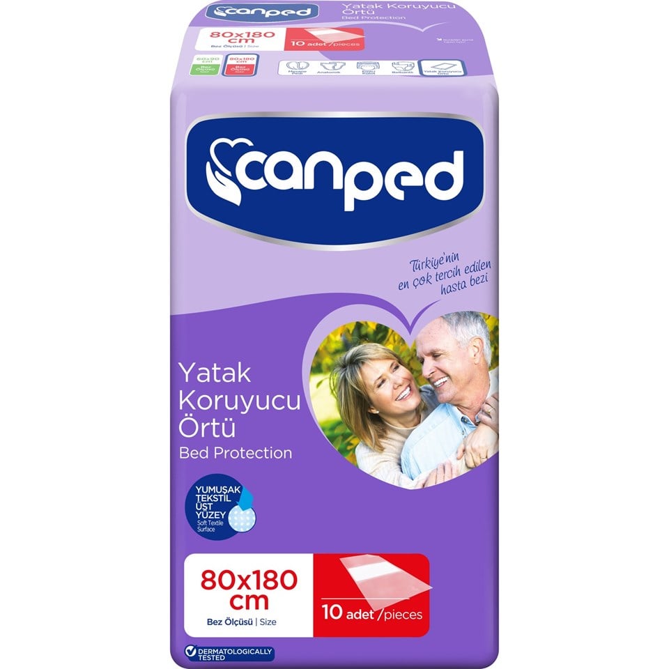 Canped Yatak Koruyucu 80x180 cm 10'lu