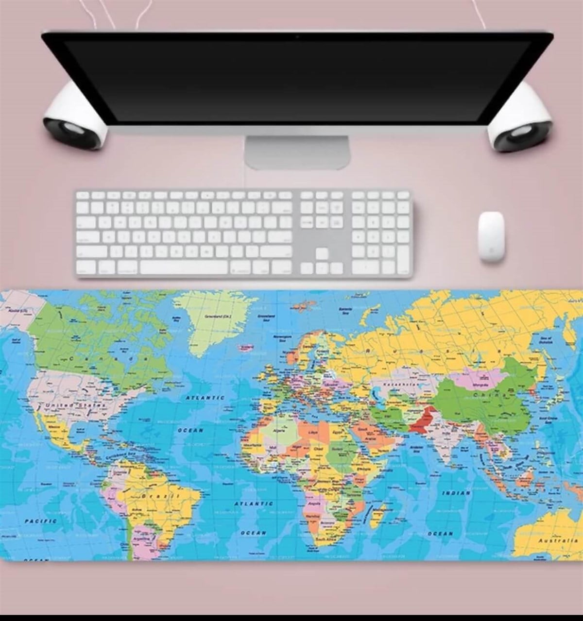 Dünya Haritası İşlemeli Mause Pad