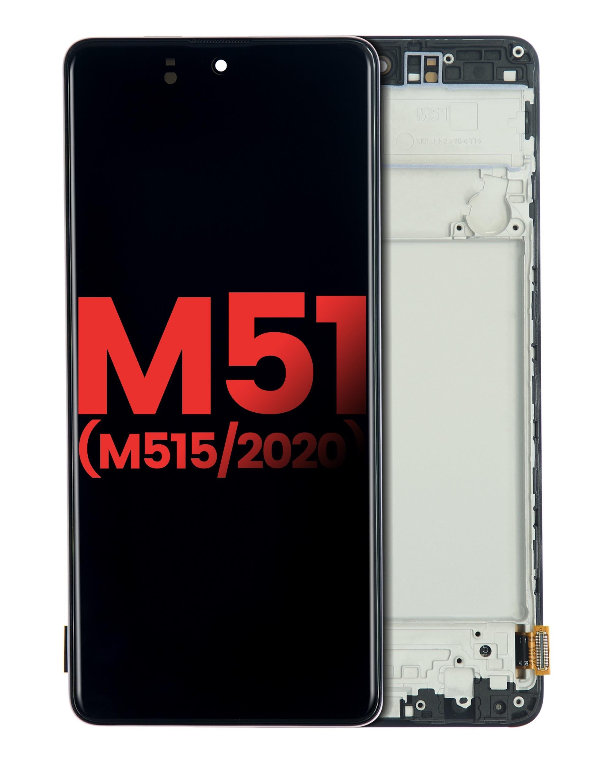 Samsung Galaxy M51 M515 Uyumlu Lcd Ekran Dokunmatik Siyah Oled Çıtalı